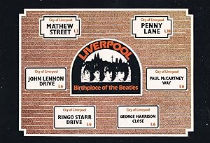 The Beatles Penny Lane Famous Road Names Street Signs Liverpool Postcard