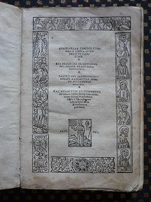 Petrarca con doi commenti sopra li sonetti et Canzone. El primo del ingeniosissimo Misser Frances...