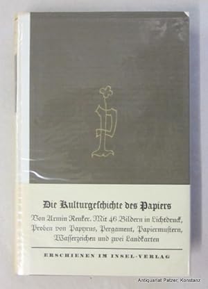 Das Buch vom Papier. 4., neu bearbeitete Auflage. 12. Tsd. Wiesbaden, Insel, (1951). 230 S., 1 Bl...