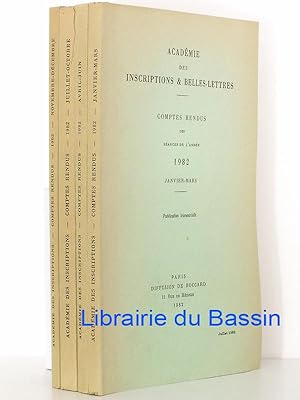 Académie des Inscriptions et Belles-Lettres Comptes rendus des séances de l'Année 1982