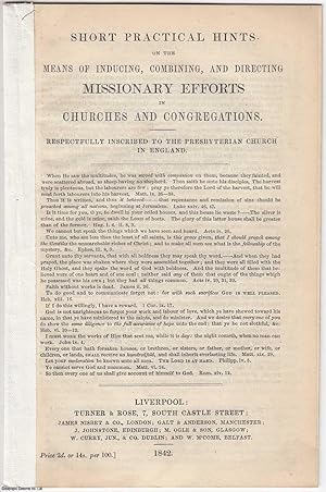 [1842] Short Practical Hints on the Means of Inducing, Combining, and Directing Missionary Effort...
