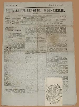 Giornale del Regno delle Due Sicilie 5 Gennaio 1843 Duca di Calabria Madagascar