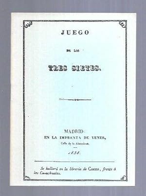 JUEGO DE LOS TRES SIETES (FACSIMIL)