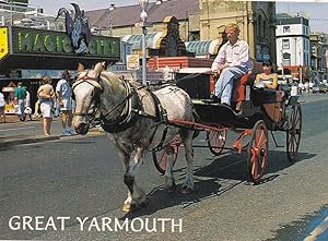 Great Yarmouth Magic City Wizard Amusements Grumpy Man on Cart Postcard