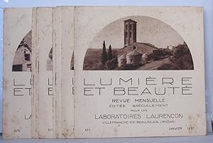 Lumière et beauté revue mensuelle laboratoires laurençon Numéros 1 à 9 année 1931
