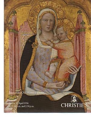 Christies April 1994 Important Old Master Pictures