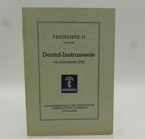 Aesculap. Preisliste 51. Dental-Instrumente aus nichtrostendem Stahl