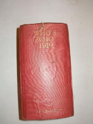 WHO'S.WHO 1919 AN ANNUAL BIOGRAPHICAL DICTIONARY WITH WHICH IS INCORPORATED " MEN AND WOMEN OF TH...