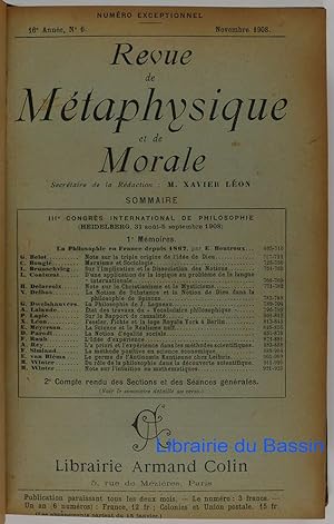 Revue de Métaphysique et de Morale n°6