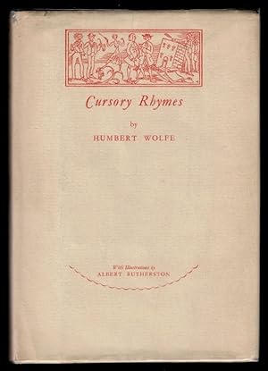 CURSORY RHYMES. Illustrated by Albert Rutherston.