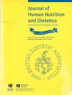 Journal of Human Nutrition and Dietetics - Vol 20 Issue 3 June 2007 : Special 20th Anniversary Issue