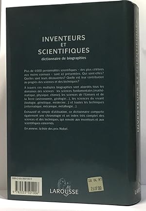 Inventeurs et scientifiques - dictionnaire de biographies 062097