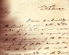 Letter from Francis Dundas written in 1810