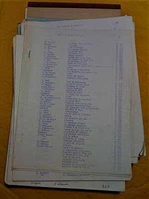 Catalogue de la bibliothèque paroissiale de Chéneville, ca 1960