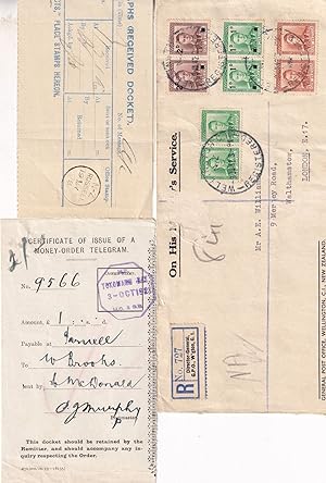 New Zealand 1920s & Later 10x Vintage Old Telegram Bundle