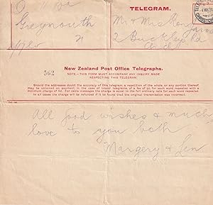Christchurch Antique New Zealand Telegram