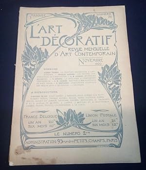 L'Art Décoratif - Revue Internationale d'Art industriel et de Décoration - N.26 - Novembre 1900 -...