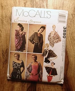 McCALL'S SEWING PATTERN: #3880 : EVENING ELEGANCE : Misses Wraps