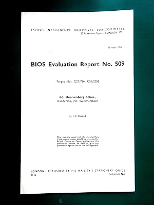 BIOS Evaluation Report No.509, METALLURGY and METALURGICAL PLANT. Target Nos. C21 766. C31 2058 E...