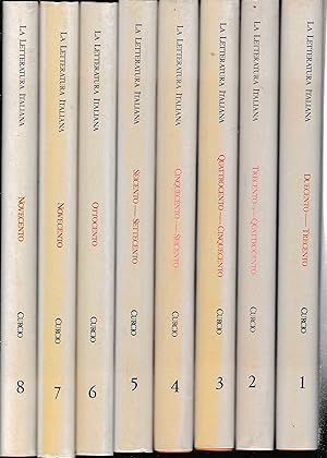 La letteratura italiana, 8 volumi