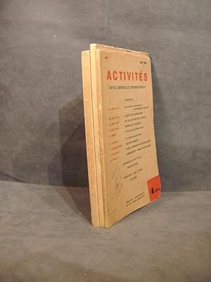 Activités du n° 1 au n° 3/4 - revue mensuelle internationale