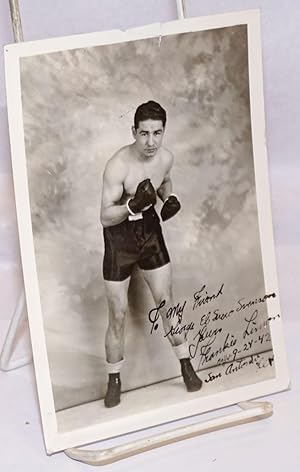Publicity photo of boxer Frankie Limon [personal inscription signed and dated]