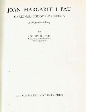 Joan Margarit i Pau, cardinal-bishop of Gerona. A Biographical Study.