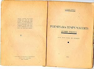 POEMES DES TEMPS MAUDITS - GUERRE 1940-1944 avec hors texte de GLANYS