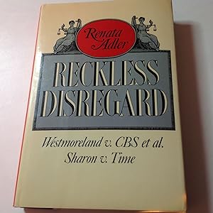 Reckless Disregard - Signed and inscribed Westmoreland v. CBS et al. Sharon v. Time