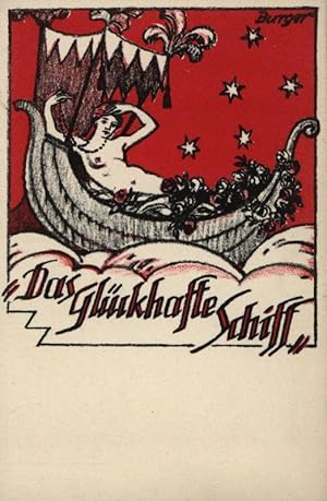 Postkarte "Das Glückhafte Schiff". Künstlerfest.