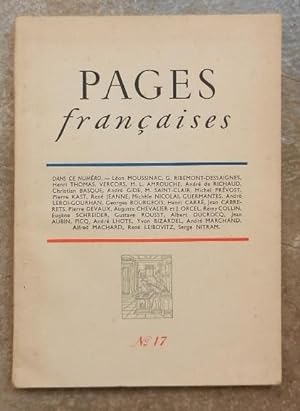 Pages françaises. N° 17.