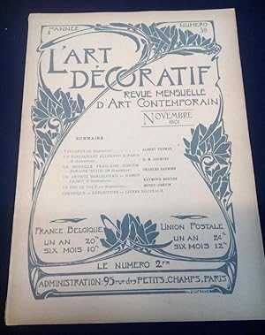 L'Art Décoratif - Revue Mensuelle d'Art Contemporain - N.38 - Novembre 1901 - 4e Année