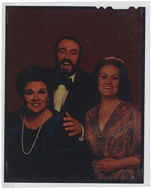 Photographic colour interpositive with Luciano Pavarotti and Joan Sutherland, ca. 1975