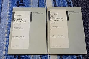 Manuel de l'anglais du Moyen Age des Origines au XIVe siècle Tome I Vieil-anglais grammaire et te...