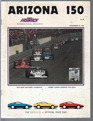 FasTrack Int'l Speedway USAC Indy Car Race Program-11/1974-Foyt-Unser-Sneva-VG