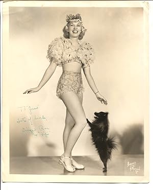 Ginger Rae and Fifi-B&W-8x10-Signed-Publicity-Still