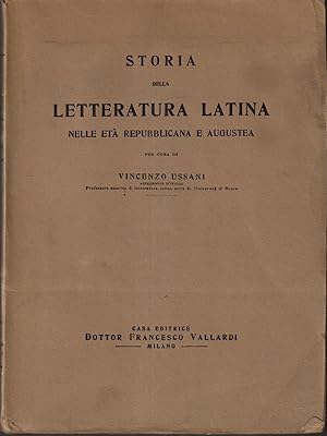 Storia della letteratura latina nelle eta' repubblicana e augustea