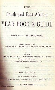 The South and East African Year Book