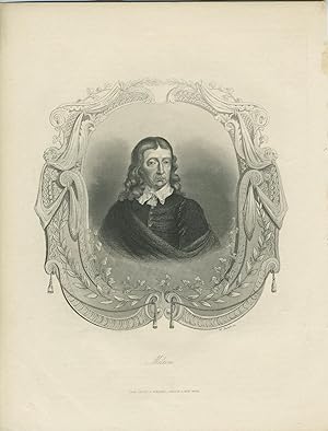 Milton. Steel engraved portrait