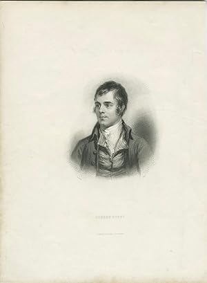 Robert Burns. Steel engraved portrait