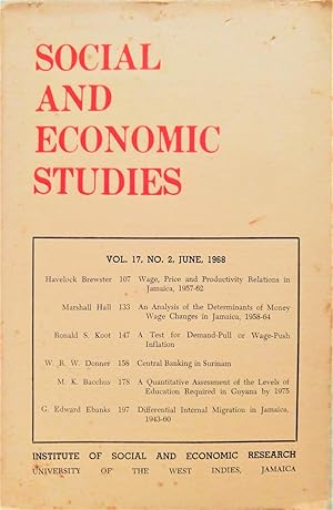 Social and Economic Studies, Vol. 17, No. 2., June 1968