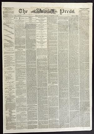 The Gettysburg Address  November 20, 1863 Rare First Day Printing by "Lincolns Dog" John Forney...