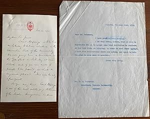 Robert Falconer, President of the University of Toronto, ALS to Sir James P. Whitney