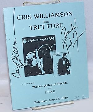 Cris Williamson and Tret Fure presented by Women United of Nevada and L.G.A.U. [program signed by...