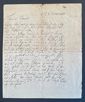 Faksimile eines eigenhändigen Briefes an seine Schwester Christophine.