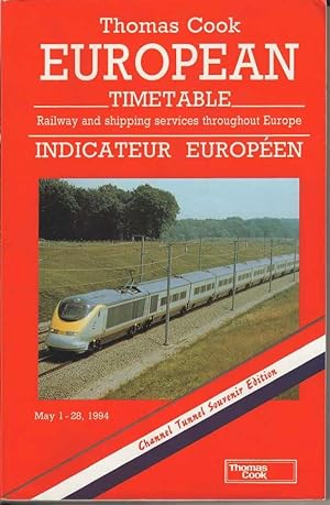 Thomas Cook European Timetable. Railway and Shipping Services throughout Europe. Indicateur Europ...