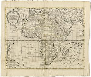 AFRICA-CONTINENT 'Carte d'Afrique ' After DE L'ISLE-COVENS-MORTIER, c.1742
