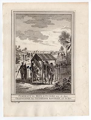 AFRICA-GUINEE-ROYAL TOMBS-INDEGEOUS 'Tombeaux des Roys de Guinee tire de Bry.' Jacobus SCHLEY aft...