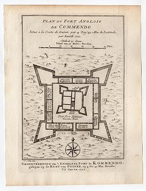 AFRICA-GUINEE-ENGLISH FORTRESS-COMMENDO 'Plan du fort Anglois de Commendo' Jacobus SCHLEY after P...