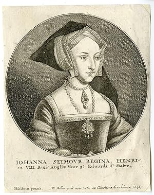 Antique Print-JANE SEYMOUR-QUEEN OF ENGLAND-PORTRAIT-HOLLAR after HOLBEIN-1648